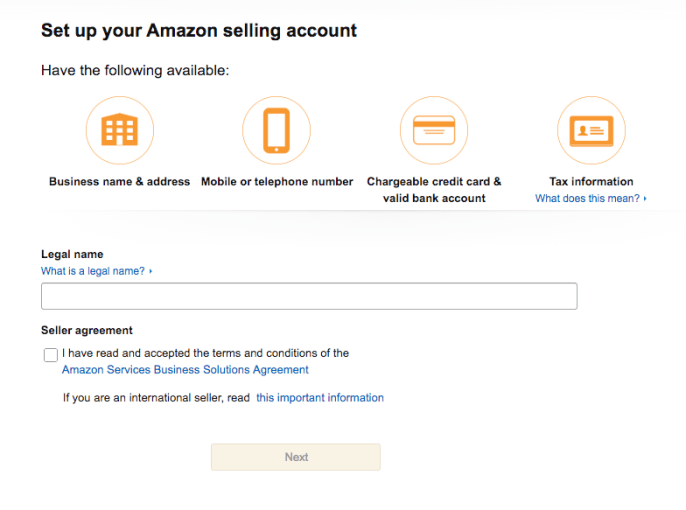 amazon seller account